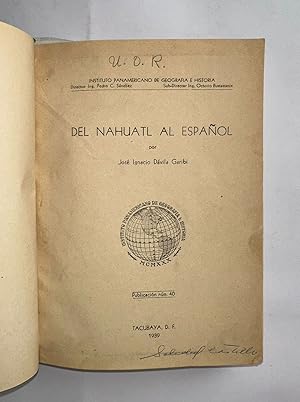 Imagen del vendedor de Del Nahuatl al Espaol a la venta por Librera Urbe