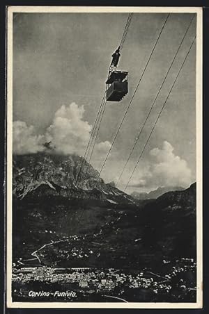 Ansichtskarte Cortina, Funivia, Seilbahn in voller Fahrt