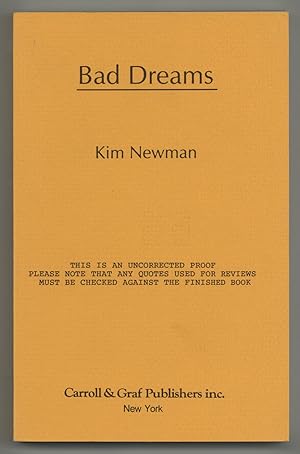 Bild des Verkufers fr Bad Dreams zum Verkauf von Between the Covers-Rare Books, Inc. ABAA