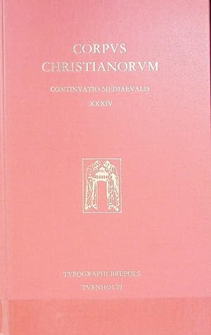Bild des Verkufers fr Opera latina VIII (178-189). (Corpus Christianorum) Corpus Christianorum, Continuatio Mediaeualis, Bd. 34 zum Verkauf von Antiquariat Bookfarm