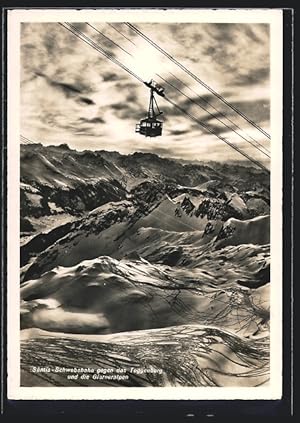 Ansichtskarte Säntis-Schwebebahn gegen das Toggenburg und die Glarneralpen