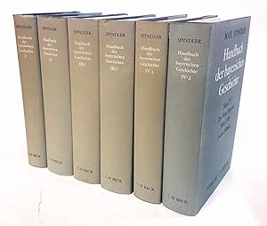 Bild des Verkufers fr Handbuch der bayerischen Geschichte. In Verbindung mit Franz Brunhlzl, Hanns Fischer, Hubert Glaser (u. a.) herausgegeben. 4 Bnde in 6 (komplett). zum Verkauf von Antiquariat Dennis R. Plummer