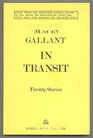 Immagine del venditore per In Transit: Twenty Stories venduto da Between the Covers-Rare Books, Inc. ABAA