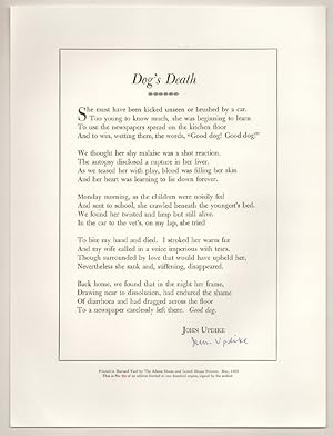 Dog's Death (Signed Broadside)