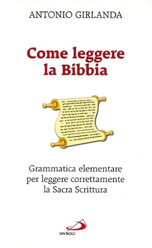 Bild des Verkufers fr Come leggere la Bibbia. Grammatica elementare per leggere correttamente la Sacra Scrittura. zum Verkauf von FIRENZELIBRI SRL