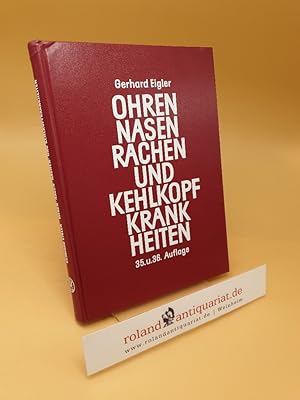 Bild des Verkufers fr Ohren-, Nasen-, Rachen- und Kehlkopfkrankheiten zum Verkauf von Roland Antiquariat UG haftungsbeschrnkt