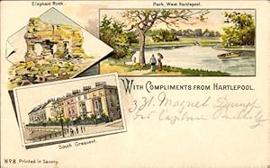 Ansichtskarte / Postkarte Hartlepool Durham England, Park, South Grescent, Elephant Rock