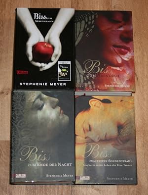 Seller image for 4 Bcher, Romane: STEPHENIE MEYER. BISS ZUM Morgengrauen .zum Abendrot .zum Ende der Nacht .zum ersten Sonnenstrahl. TWILIGHT. for sale by Antiquariat Gallenberger