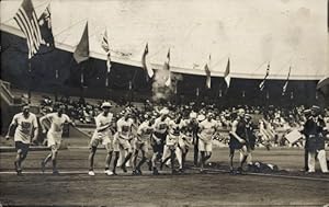 Ansichtskarte / Postkarte Stockholm Schweden, Olympische Spiele 1912, Stadion, Finale im Gehen