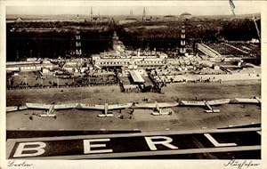 Ansichtskarte / Postkarte Berlin Tempelhof, Flughafen, Flugzeuge