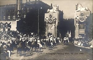 Ansichtskarte / Postkarte Wien 12., Kaiser-Franz-Joseph-Jubiläums Festzug 12. Juni 1908
