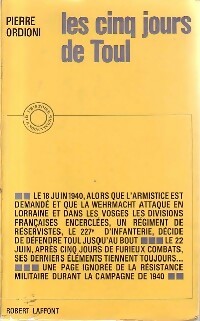 Seller image for Les cinq jours de Toul - Pierre Ordioni for sale by Book Hmisphres