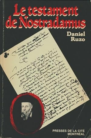 Imagen del vendedor de Le testament de Nostradamus - Daniel Ruzo a la venta por Book Hmisphres