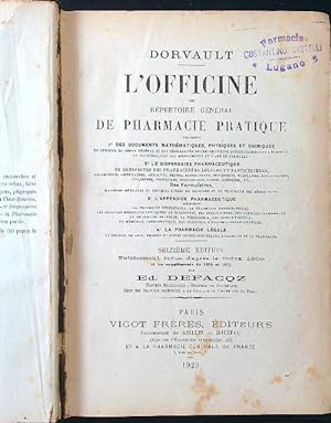 Image du vendeur pour L'officine ou repertoire general de pharmacie pratique mis en vente par Miliardi di Parole
