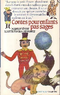 Contes pour enfants pas sages - Jacques Pr?vert