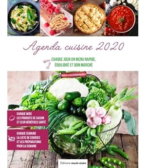 Bild des Verkufers fr Agenda cuisine 2020 : 365 menus rapides ?quilibr?s bon march? - Lucie Reynier zum Verkauf von Book Hmisphres