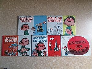 Image du vendeur pour GASTON LAGAFFE N1,2,3,4 et 5:GARE AUX GAFFES / GALA DE GAFFES / GAFFES A GOGO / GAFFES EN GROS / LES GAFFES D'UN GARS GONFLE mis en vente par Bibliofolie