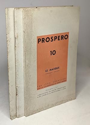 Prospero 10: le masque (premier cahier) + Prospero 11: le masque (deuxième cahier) - Propsero 8: ...