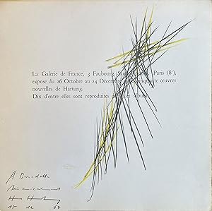 Image du vendeur pour Hans HARTUNG - original signed drawing - abstraction mis en vente par Manuscripta