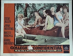 Seller image for College Confidential Lobby Card #5 A carload of co-eds! for sale by AcornBooksNH