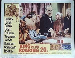 Imagen del vendedor de King of the Roaring 20's Lobby Card #1 1961 Keenan Wynn! a la venta por AcornBooksNH