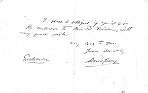 Seller image for [Sean O'Casey] Autograph Letter Signed 'Sean O'Casey' to "Miss Sheila Lynd", daughter of Robert Lynd, essayist, his letter of condolence for sale by Richard M. Ford Ltd