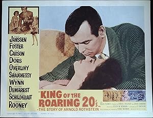Image du vendeur pour King of the Roaring 20's Lobby Card #2 1961 David Janssen & Diane Foster! mis en vente par AcornBooksNH