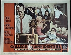 Imagen del vendedor de College Confidential Lobby Card #4 Steve Allen, Mamie Van Doren! a la venta por AcornBooksNH