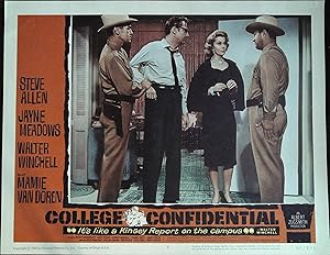 Seller image for College Confidential Lobby Card #7 Steve Allen, Jayne Meadows for sale by AcornBooksNH