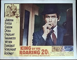 Imagen del vendedor de King of the Roaring 20's Lobby Card #8 1961 David Janssen as Arnold Rothstein!! a la venta por AcornBooksNH