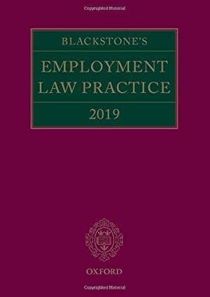 Immagine del venditore per Blackstone's Employment Law Practice 2019 venduto da WeBuyBooks