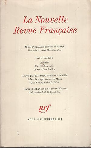 Immagine del venditore per La Nouvelle Revue Franaise. - N 224 venduto da Librairie Lalibela