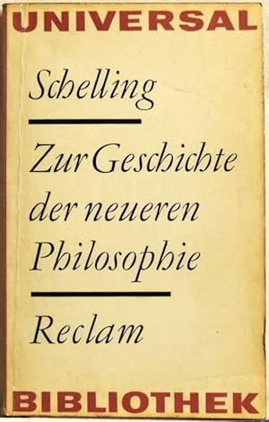 Zur Geschichte der neueren Philosophie; Münchener Vorlesungen