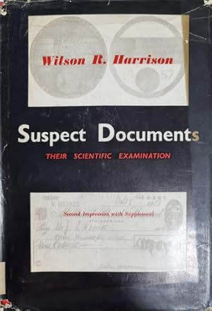 Imagen del vendedor de Suspect Documents. Wilson R. Harrison a la venta por Juanpebooks