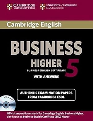 Immagine del venditore per Cambridge English Business 5 Higher Self-study Pack (student, De Cambridge Esol. Editorial Cambridge, Tapa Blanda En Ingls venduto da Juanpebooks