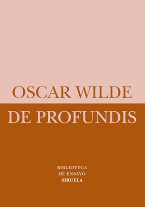 Imagen del vendedor de De Profundis, De Oscar Wilde. Editorial Siruela En Espaol a la venta por Juanpebooks