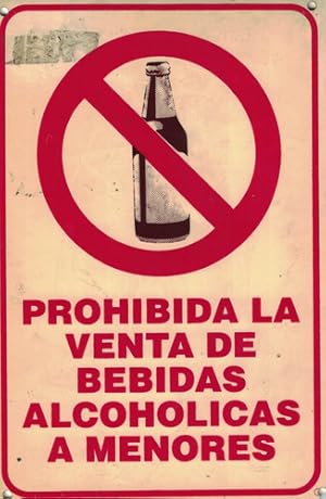 Seller image for Cartel Sealetica Prohibido Venta De Bebidas Alcoholicas A M for sale by Juanpebooks