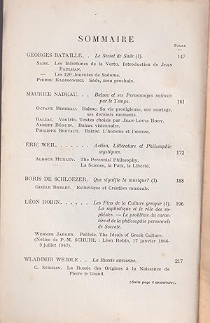 Imagen del vendedor de Critique. - Revue Gnrale des Publications Franaises et trangres. - N 15-16 - Tome III - 2 Anne - Aot/Septembre 1947. a la venta por Librairie Lalibela