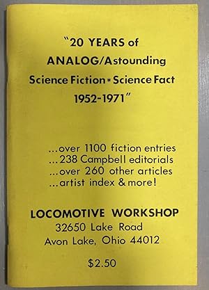 Bild des Verkufers fr 20 Years of Analog / Astounding Science Fiction * Science Fact 1952-1971 zum Verkauf von biblioboy