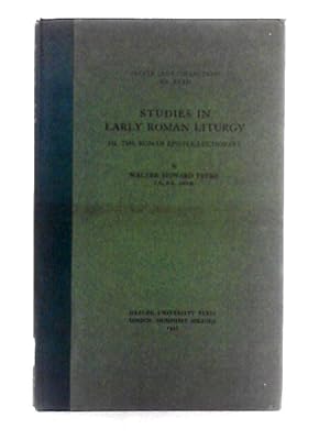 Bild des Verkufers fr Studies in Early Roman Liturgy Vol. III The Roman Epsitle-Lectionary zum Verkauf von World of Rare Books