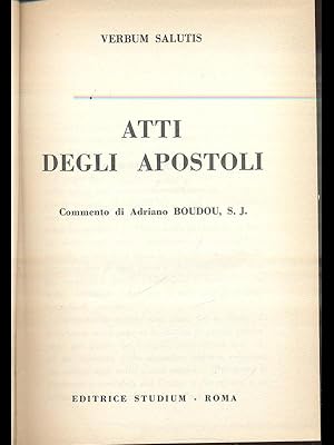 Bild des Verkufers fr Atti degli apostoli zum Verkauf von Librodifaccia