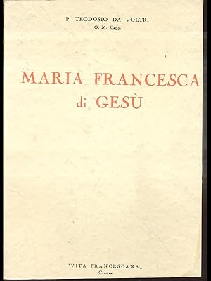 Imagen del vendedor de Maria Francesca di Gesu' a la venta por Librodifaccia