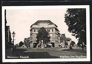 Ansichtskarte Hannover-Kleefeld, Scheidestrasse Ecke Kirchröderstrasse mit Eckgebäude