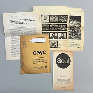 CAYC, centro de arte y comunication, cartella completa: Soul, decada del 70; M. Drucks 1977; Reha...
