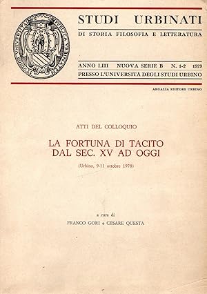 La fortuna di Tacito dal sec. XV ad oggi