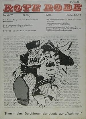 Bild des Verkufers fr 6. Jhg., Nr. 1, 28. Februar 1975 bis Nr. 6, 31. Dezember 1975. zum Verkauf von Rotes Antiquariat