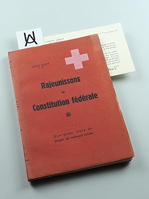 Rajeunissons la Constitution fédérale. Quelques mots et projet de révision totale.