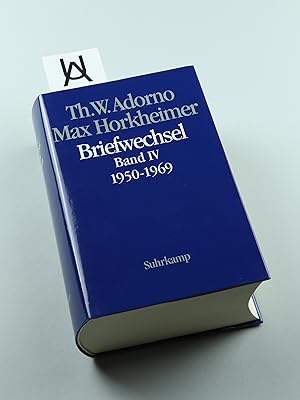 Image du vendeur pour Theodor W. Adorno [und] Max Horkheimer: Briefwechsel 1927 - 1969. Band IV: 1950 - 1969. mis en vente par Antiquariat Uhlmann