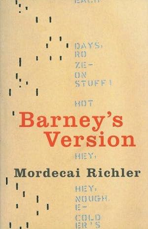 Bild des Verkufers fr Barney's Version: A Novel zum Verkauf von WeBuyBooks