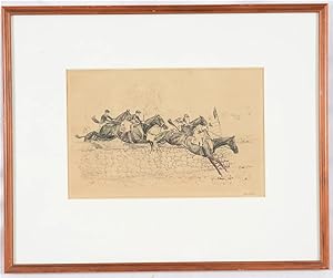 Paul Brown Meadow Brook Steeple Chase At Ambrose Clark Estate Drypoint